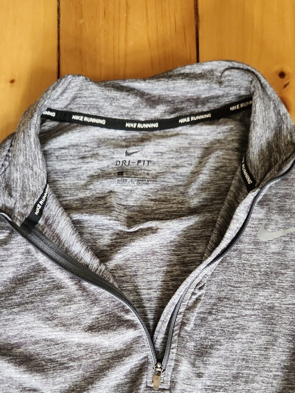 Nike Gray Heather Dri Fit Quarter‑Zip Pullover - Picture 5 of 6